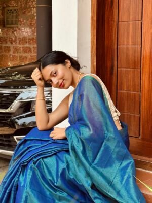 Khadi Plain Tissue Saree