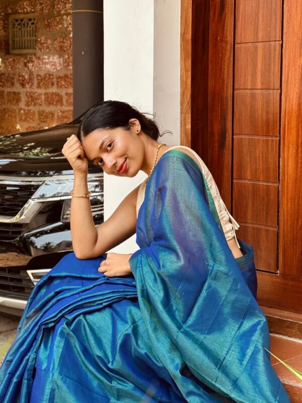 Khadi Plain Tissue Saree