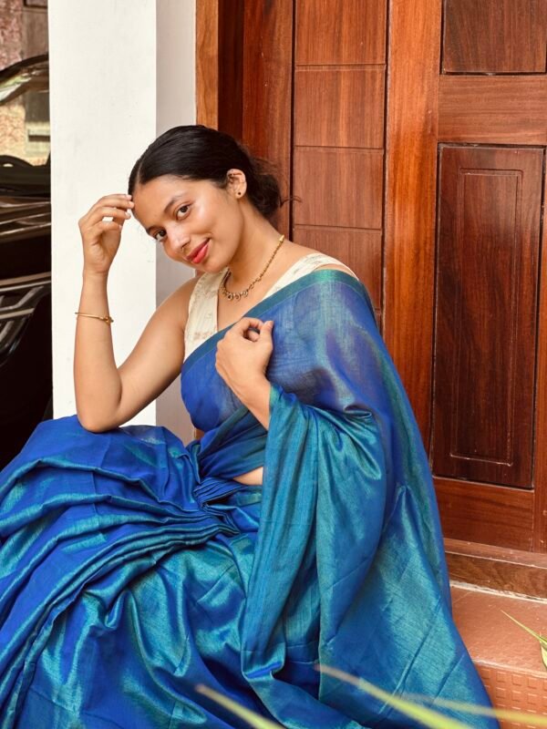 Khadi Plain Tissue Saree