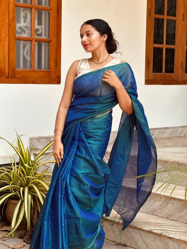 Khadi Plain Tissue Saree