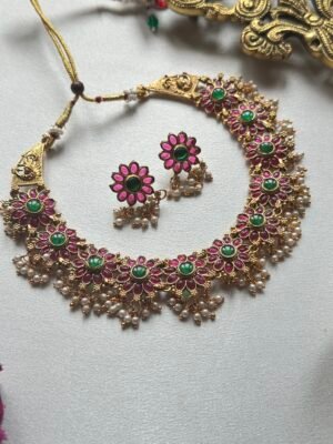 IMG_0555 Floral Sequenced Necklace