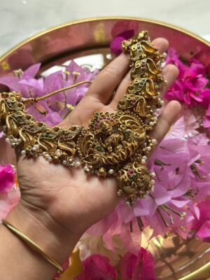 Premium Padmavati Antique Necklace set
