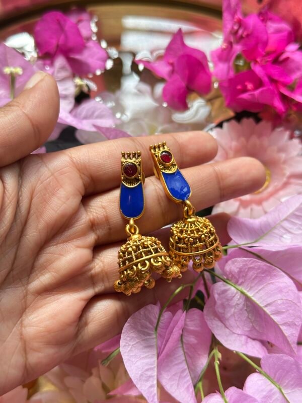 Premium Palakka Necklace with Jumka