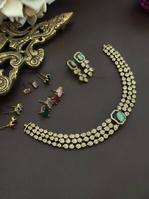 IMG_9171 Premium AD Interchangeable Neckpiece with Earring