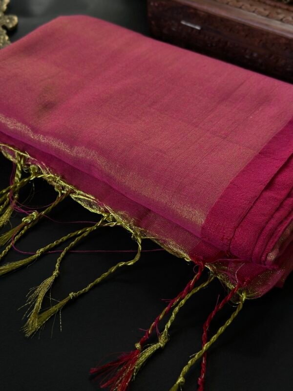 Khadi Plain Tissue Saree