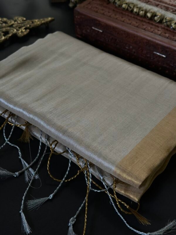 Khadi Plain Tissue Saree