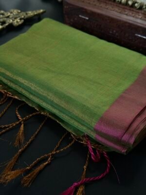 Khadi Plain Tissue Saree