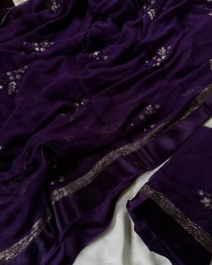 491446397_17858986311400005_3639185966188161203_n Elegant Violet Viscous Georgette Saree