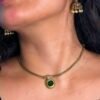 Emerald AD Pendant Necklace set