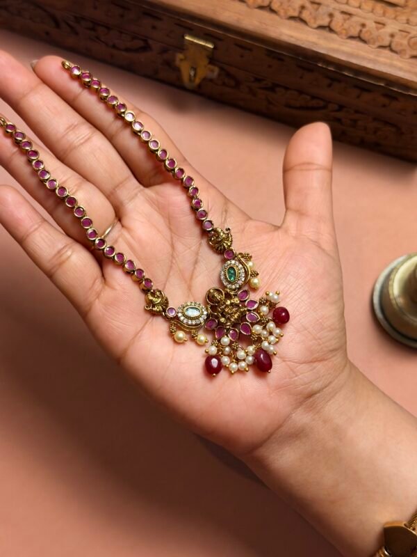 Premium Ruby AD Necklace Set