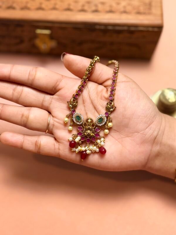 Premium Ruby AD Necklace Set