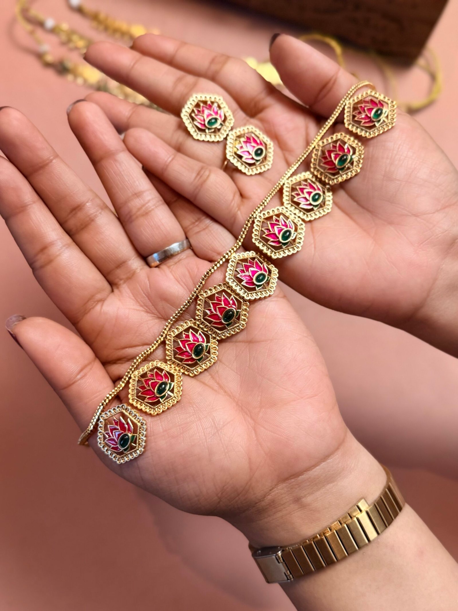 Padma Drop Necklace set