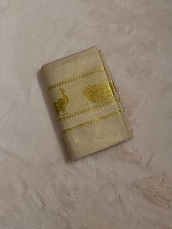 IMG_9117 Premium Tissue Peacock Set Mundu