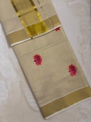 Lotus Tissue Kerala Saree