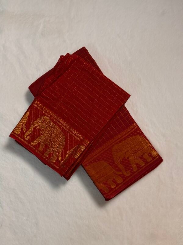 IMG_0354 Traditional Madurai Sungudi Cotton Saree with Blouse Piece