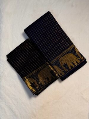 IMG_0370 Traditional Madurai Sungudi Cotton Saree with Blouse Piece