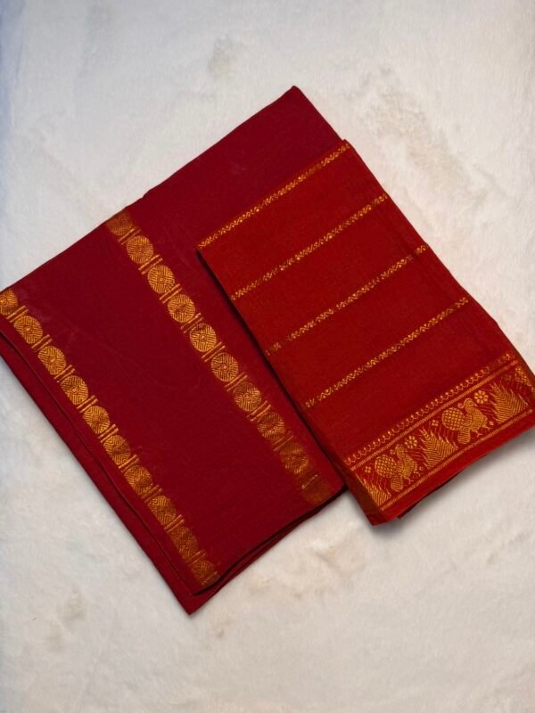 IMG_0401 Traditional Madurai Sungudi Cotton Saree with Blouse Piece