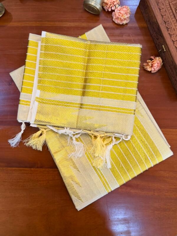 Premium Tissue Temple Set Mundu