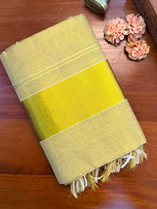 IMG_0603 Bridal Golden Tissue Set Mundu