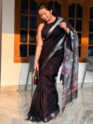 Linen Cotton Saree