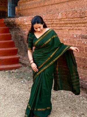 IMG_9289 Traditional Madurai Sungudi Cotton with Blouse Piece