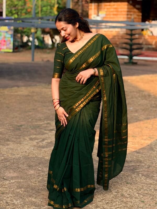 IMG_9309 Traditional Madurai Sungudi Cotton with Blouse Piece