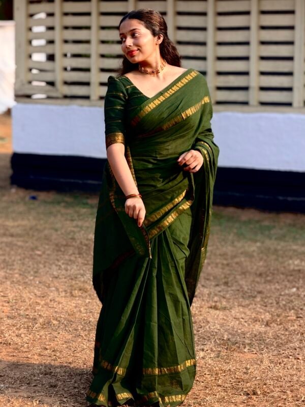 IMG_9323 Traditional Madurai Sungudi Cotton with Blouse Piece