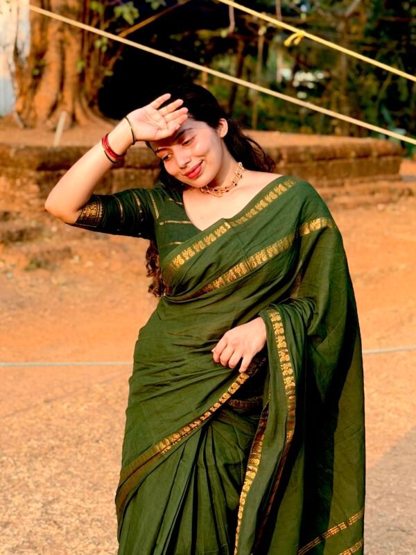 IMG_9412 Traditional Madurai Sungudi Cotton with Blouse Piece