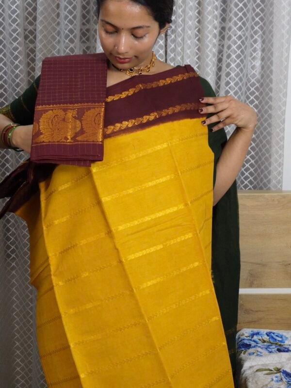 Traditional Madurai Sungudi Cotton with Blouse Piece