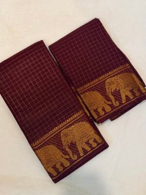 Traditional Madurai Sungudi Cotton Saree with Blouse Piece
