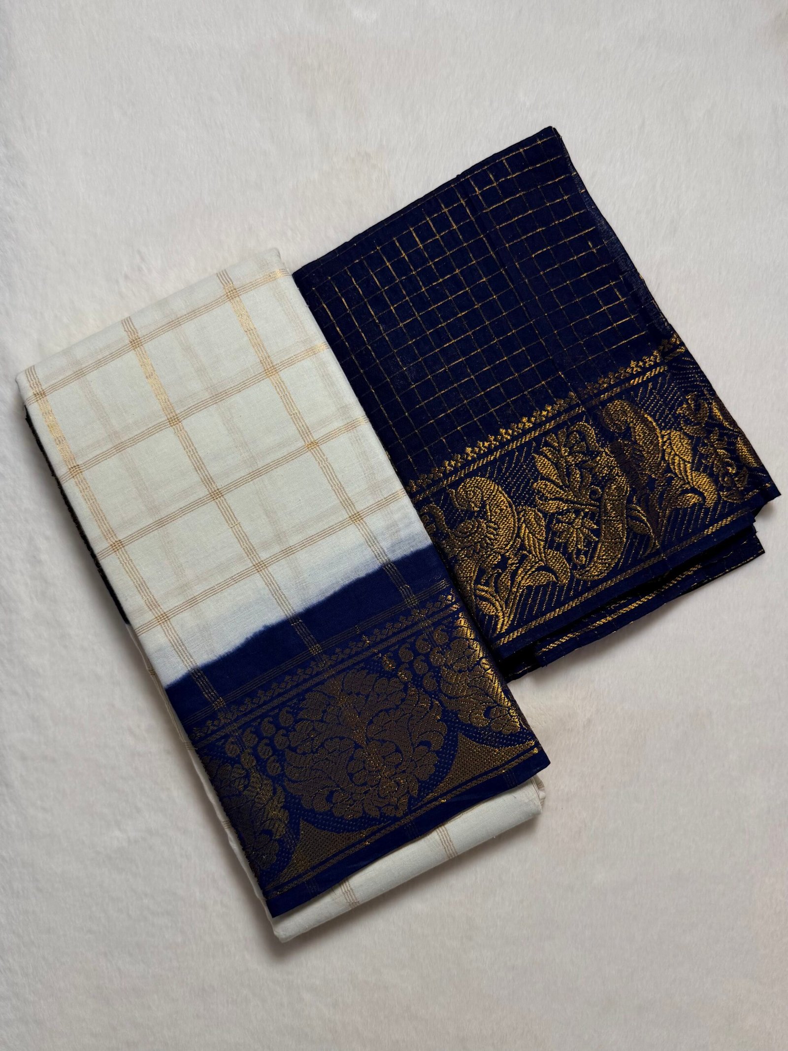 Traditional Madurai Sungudi Cotton Saree with Blouse Piece