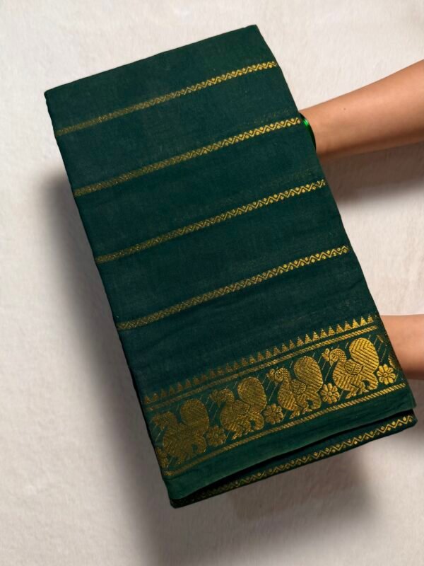 Traditional Madurai Sungudi Cotton Saree with Blouse Piece