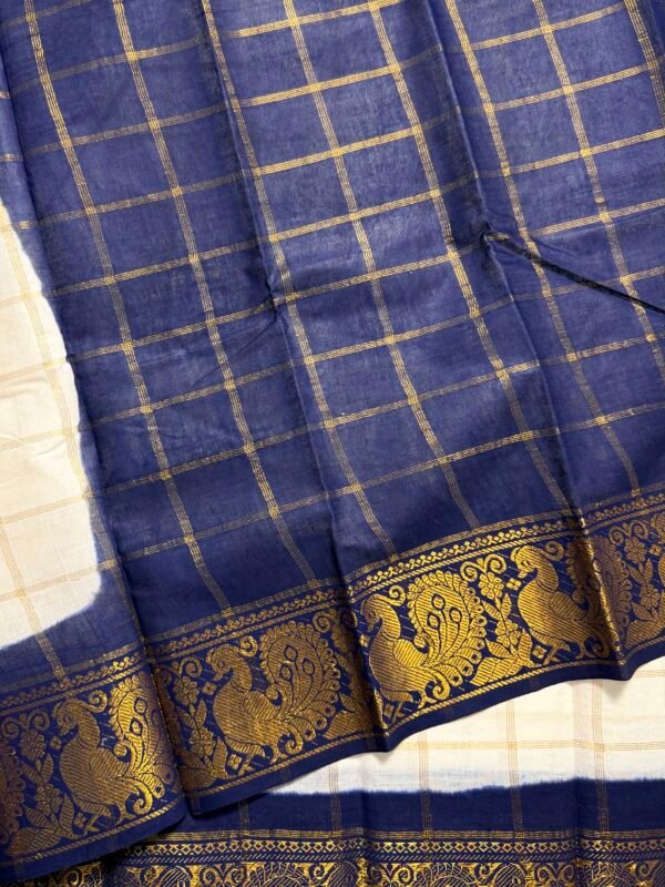 Traditional Madurai Sungudi Cotton Saree with Blouse Piece