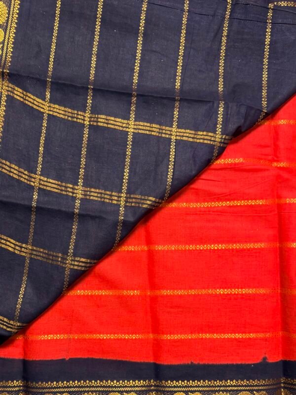 Traditional Madurai Sungudi Cotton Saree with Blouse Piece
