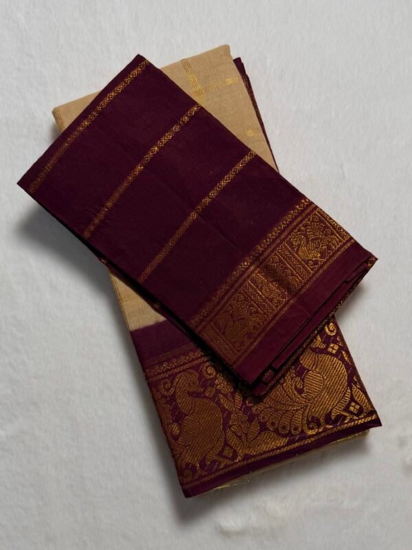 Traditional Madurai Sungudi Cotton Saree with Blouse Piece