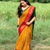 Traditional Madurai Sungudi Cotton Saree with  Check Blouse Piece