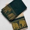 Traditional Madurai Sungudi Cotton Saree with Blouse Piece