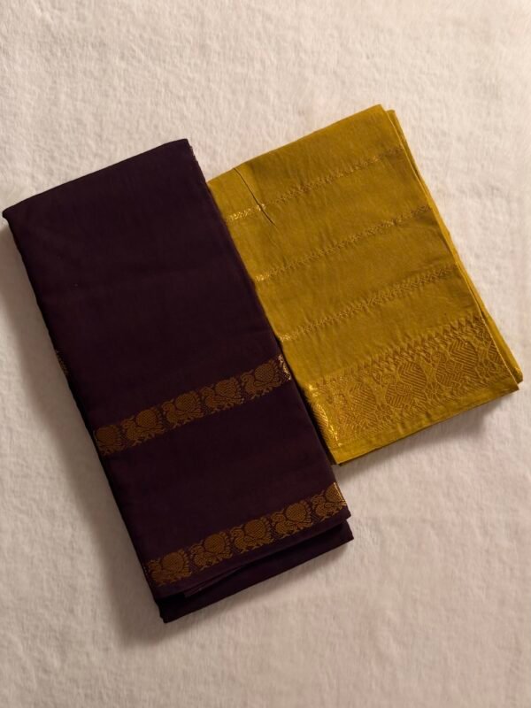 Traditional Madurai Sungudi Cotton Saree with Blouse Piece