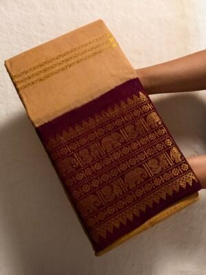 Traditional Madurai Sungudi Cotton Saree with Blouse Piece