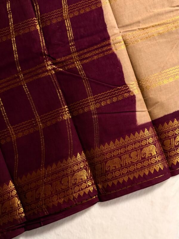 Traditional Madurai Sungudi Cotton Saree with Blouse Piece