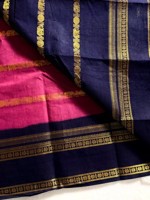 Traditional Madurai Sungudi Cotton Saree with Blouse Piece