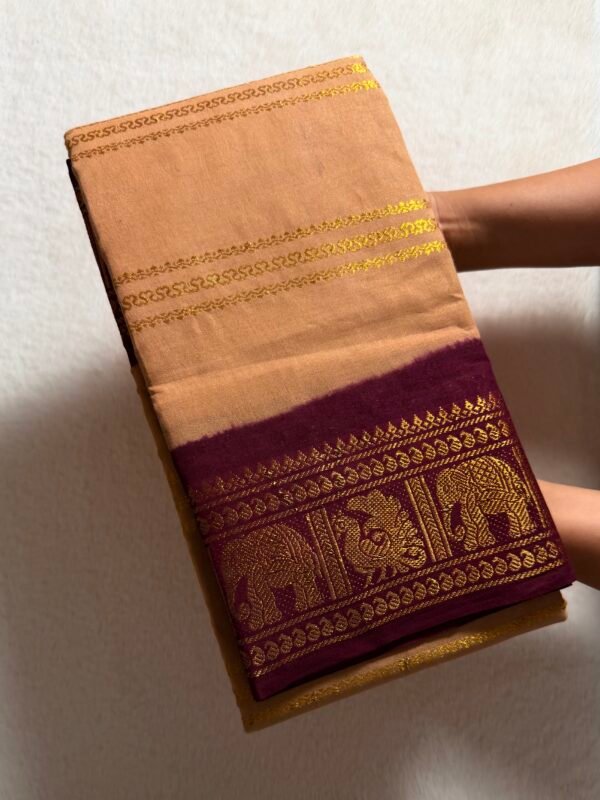 Traditional Madurai Sungudi Cotton Saree with Blouse Piece