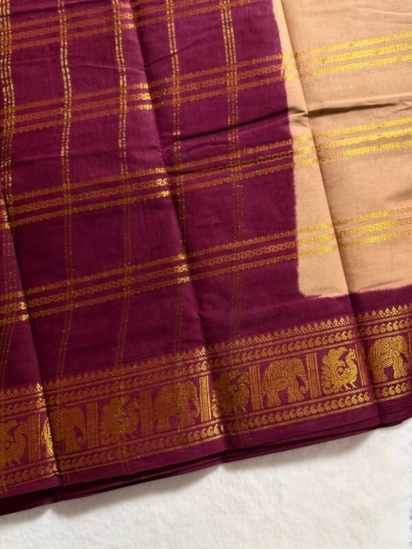 Traditional Madurai Sungudi Cotton Saree with Blouse Piece
