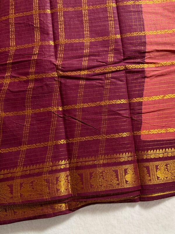 Traditional Madurai Sungudi Cotton Saree with Blouse Piece
