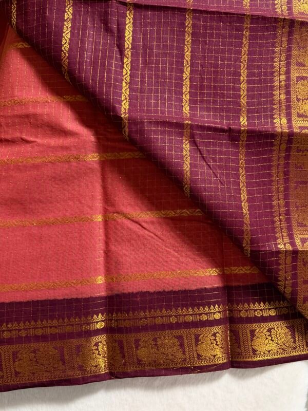 Traditional Madurai Sungudi Cotton Saree with Blouse Piece