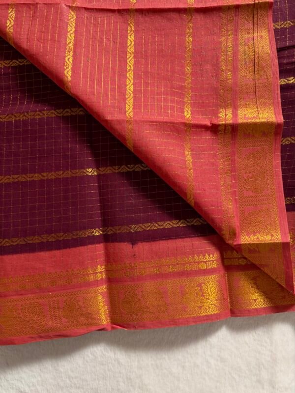 Traditional Madurai Sungudi Cotton Saree with Blouse Piece