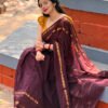 Traditional Madurai Sungudi Cotton Saree with Blouse Piece