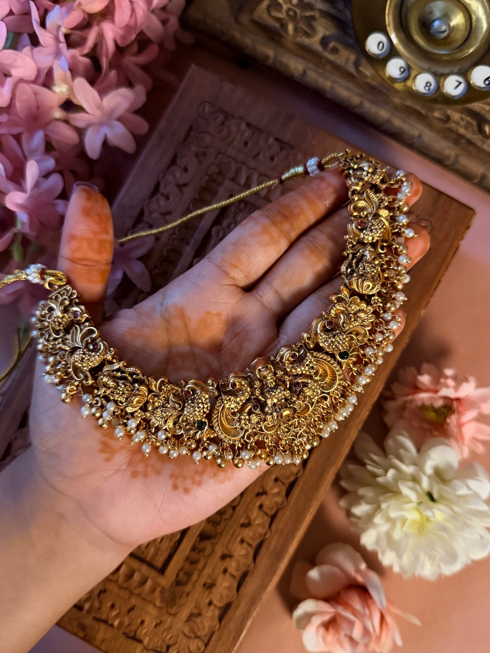 Premium Antique Swaraswati Neck Set