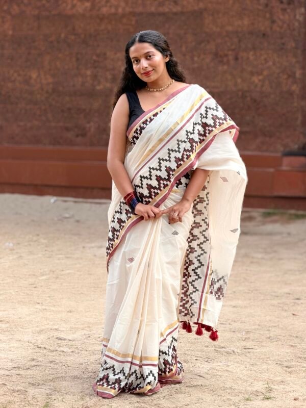 Kerala Traditional Mul Cotton Saree