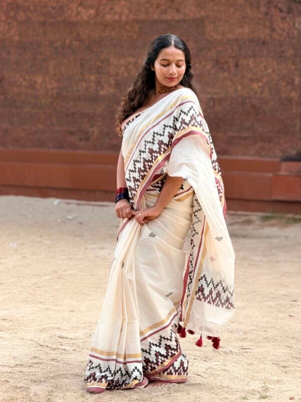 Kerala Traditional Mul Cotton Saree